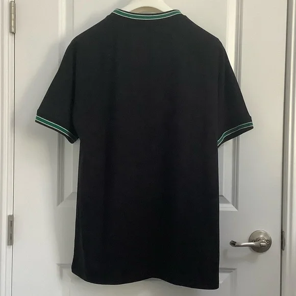 Ferre Black Tee with Green Accents, XL